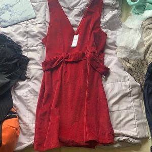 Red Velvet Dress-Never Worn